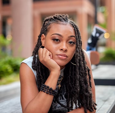 Black woman at photo session in Silver Spring Maryland