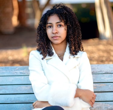 High school senior girl during a photography session in Alexandria, Virginia