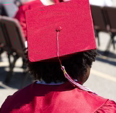 High School Senior in DMV wearing graduation cap