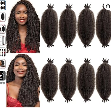 Springy Afro Cuban Twist Hair 8 Pk - 12 Inch