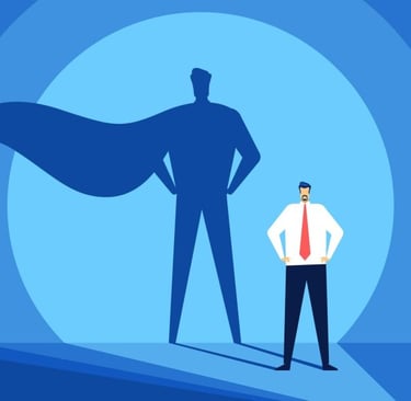 UM LÍDER E SUA SOMBRA DE SUPER HERÓI