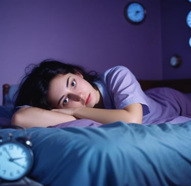 mulher com insônia