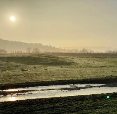 Fields near Barton-in-Fabis where a sand and gravel quarry is planned - over the river from Attenbor