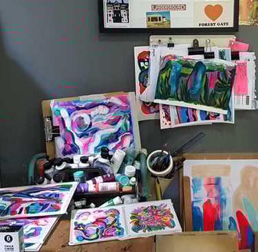 Photo of my home kitchen art studio