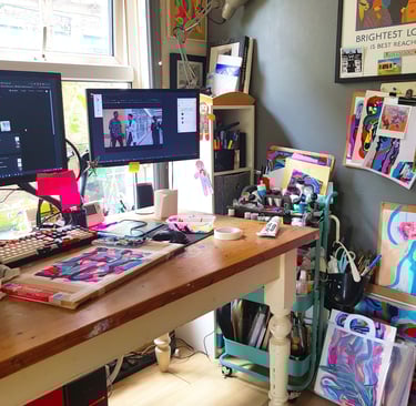 Photo of my home kitchen artists studio in forest gate east london E7