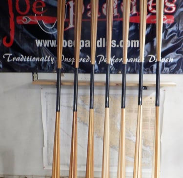 Two piece Greenland paddles. Handcrafted. Laminated from western red cedar.