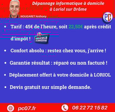 réparateur ordinateur a domicile a loriol 