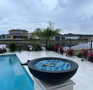 coastal home backyard