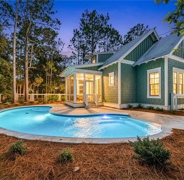 completed landscaping project in rosemary beach