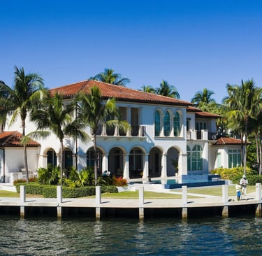 large home on the waterfront 