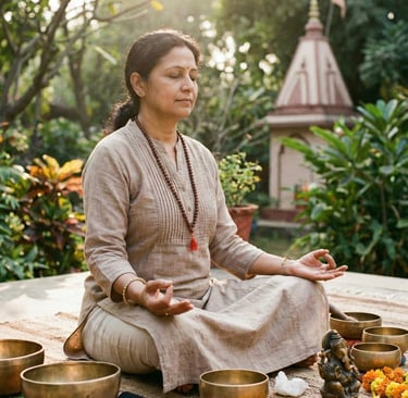 Sacred spiritual products arranged for puja, protection, and prosperity