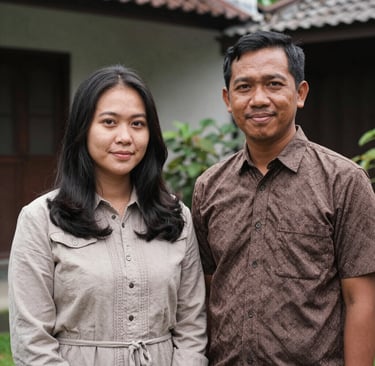man standing near balcony