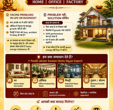 Vastu Solutions for Every Problem – Home | Office | Factory 🏡 Facing Problems in Life or Business?