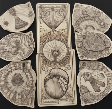 selective focus photography of arranged sea shells