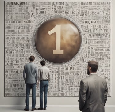 Three sets of stacked black rings forming eights