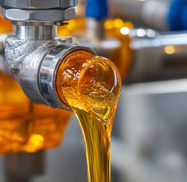 Golden glucose syrup in a starch processing factory