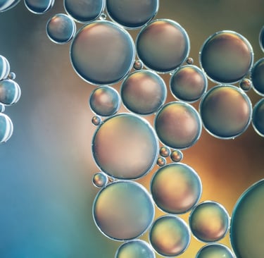 Abstract different bubbles texture