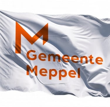 Witte vlag van de gemeente Meppel