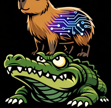 Kip, The Capybara Standing at The Crocodile. View Their Page.