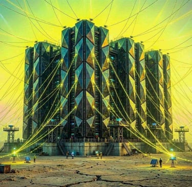 A hyper-realistic conceptual HRSA illustration of digital feudalism.