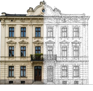 Inwentaryzacja 3D elewacji kamienicy – odwzorowanie budynku