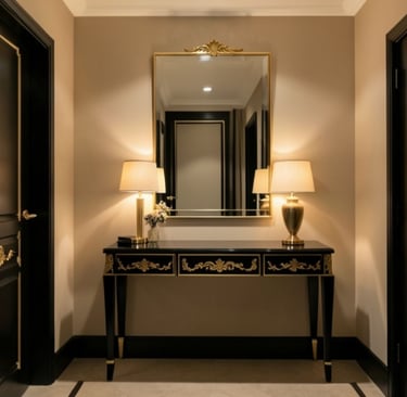 Entrée élégante d’un appartement haut de gamme à Bordeaux pour conciergerie premium KEYS365