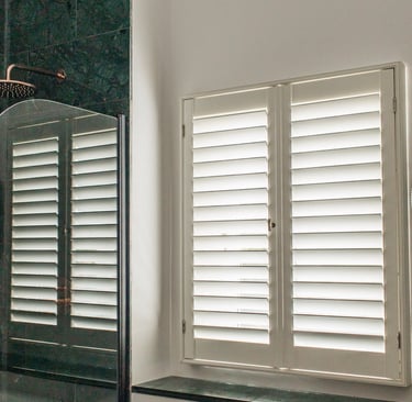 plantation shutters in a telford bathroom