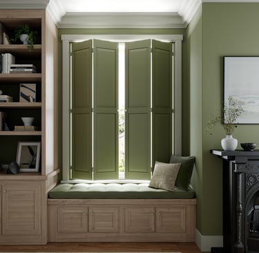 solid plantation shutters in a telford dining room