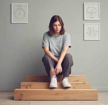 A peaceful corner with cushions and a small table, inviting reflection.