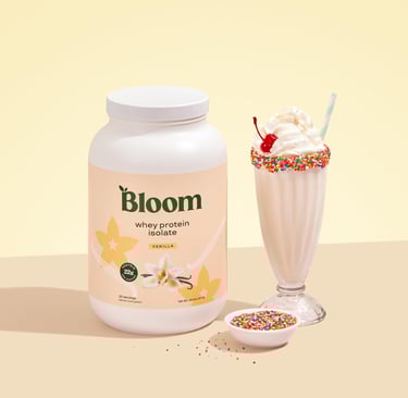 Bloom Women’s Whey Isolate Protein powder for women over 35 hormone-friendly protein supplement