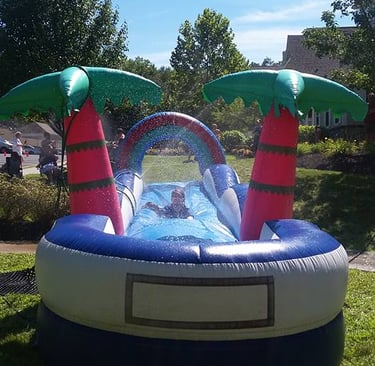 slip and slide inflatable ride