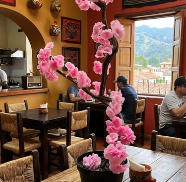 bonsai de cerezo en mangle sobre una mesa. jpeg 