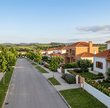 Bairro residencial familiar em Caldas da Rainha — zonas para viver com qualidade de vida