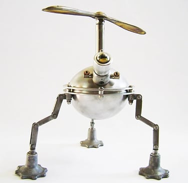 Spaceship sculpture by Santa Barbara artist Tal Avitzur.