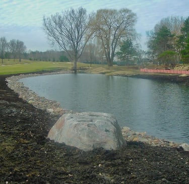 pond installed at golf course
