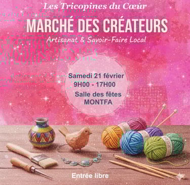 Affiche du Marché des créateurs de Montfa 21/02/2026