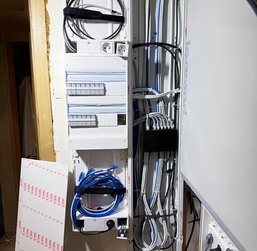tableau électrique rj45 caméras électricien fayeélec