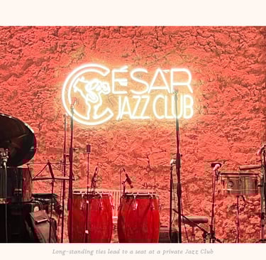 Relationships and connections can lead to access to a popular private jazz club