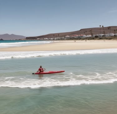 A vigilant lifeguard watching over a busy swimming pool with attentive focus.