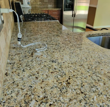 King Organic Clean Move out-Move in photo of granite kitchen counter top 