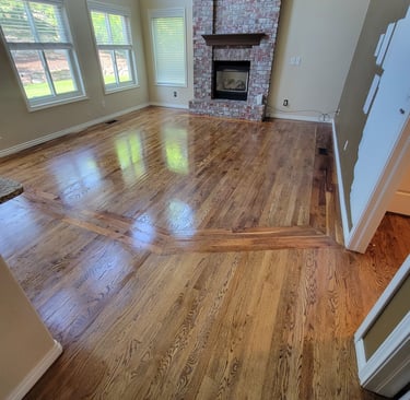Beautiful, spot free,  Wood floor Organic Cleaning with King Organic Clean