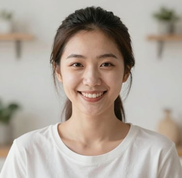 woman wearing black crew-neck shirt