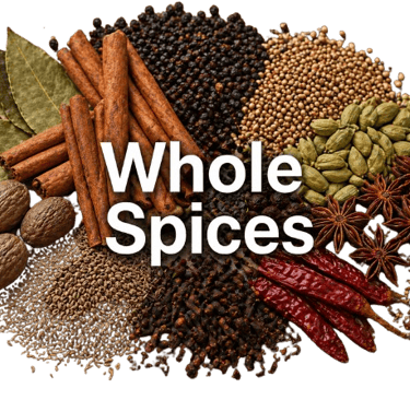 Premium whole spices exporter from India including cinnamon black pepper coriander cardamom cloves and bay leaves