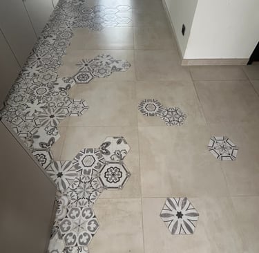 carrelage au sol effet carreau de ciment