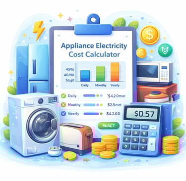 appliance electricty cost calculator