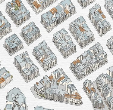 Hand-drawn city map of Athens, detail by deliaMAPS