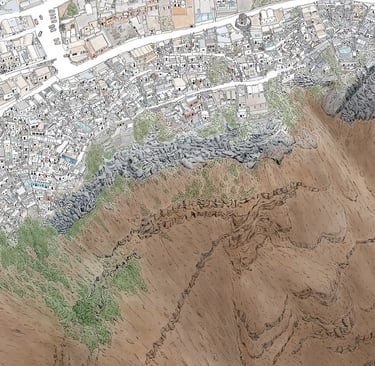 Imerovigli map, detail © 2023 Anaxima Ltd. — used with permission