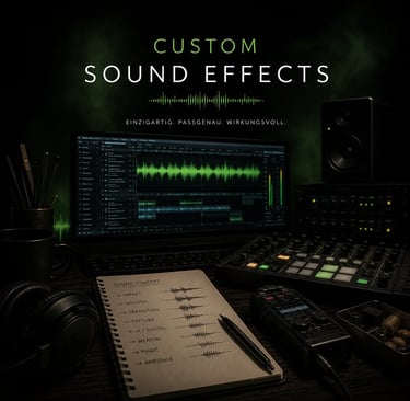 Professionelles Audio-Produktionsstudio zur Erstellung individueller Soundeffekte
