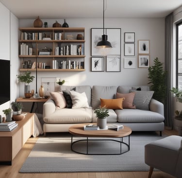 Bright living room with modern inventory