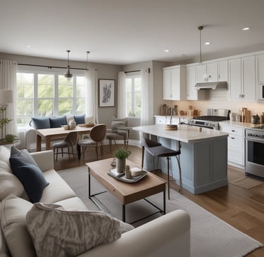 A sparkling clean modern office reception area with polished floors and bright lighting.